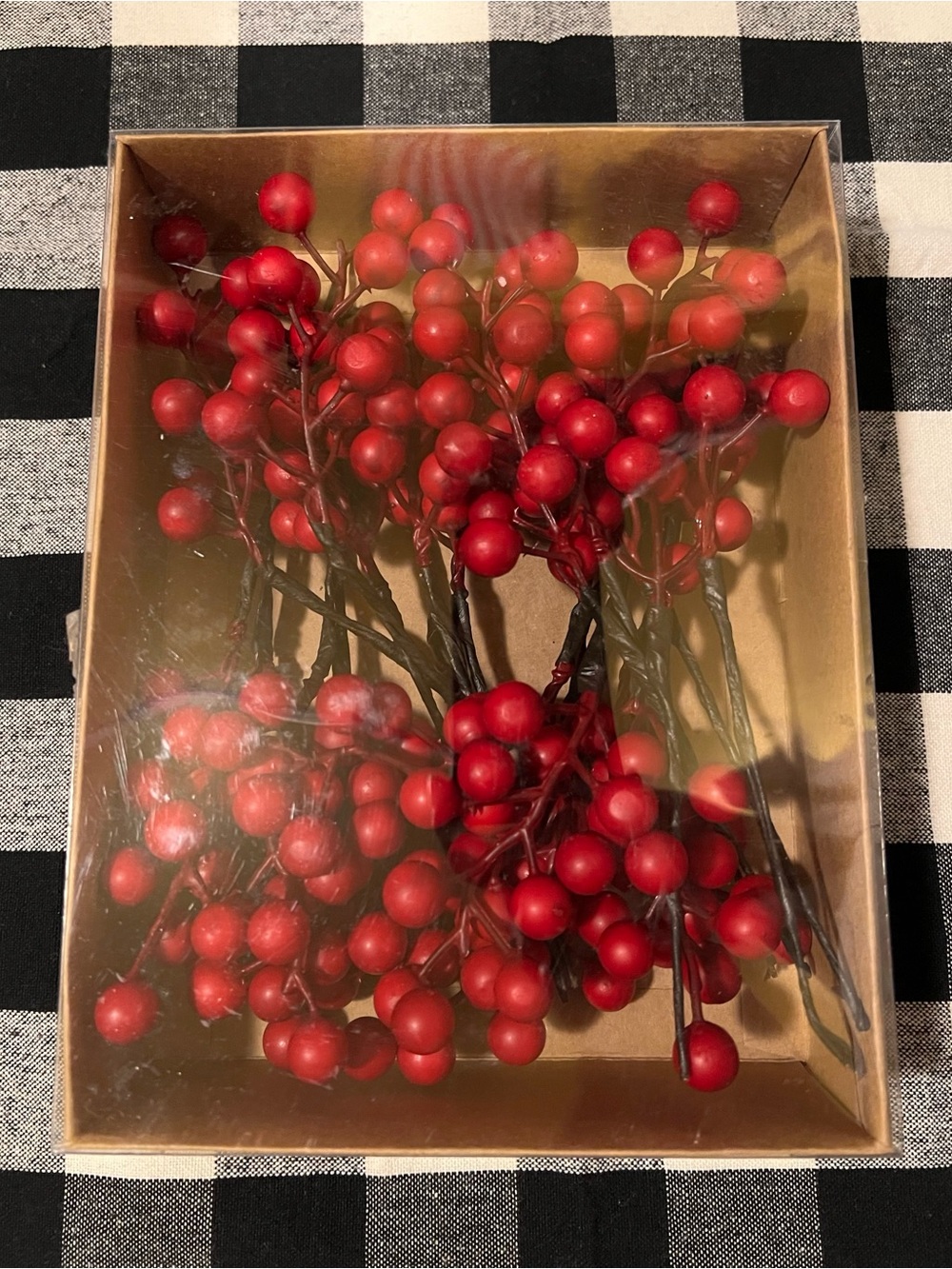 NWT RED BERRY FLORAL/ CHRISTMAS PICKS.
